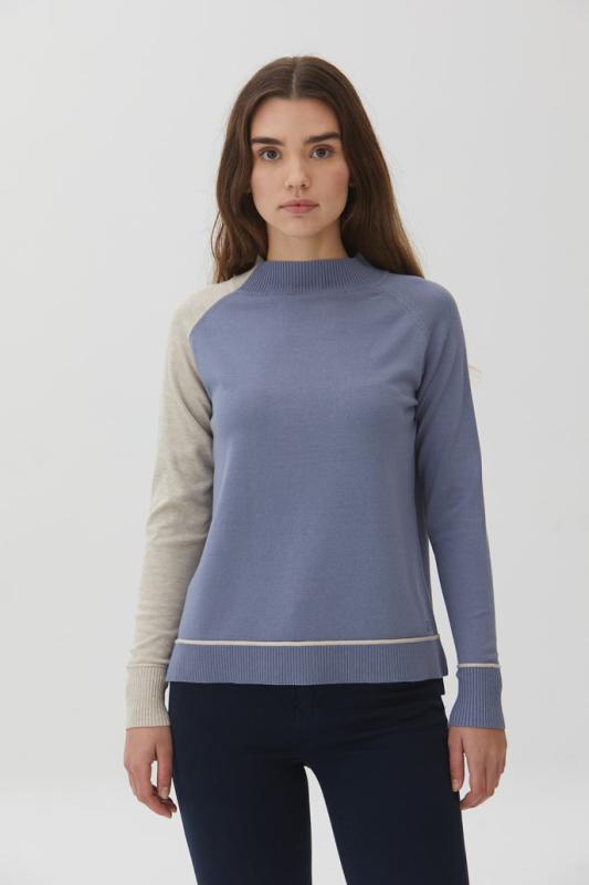 WNT Collection Dámsky modro-biely sveter. W222056